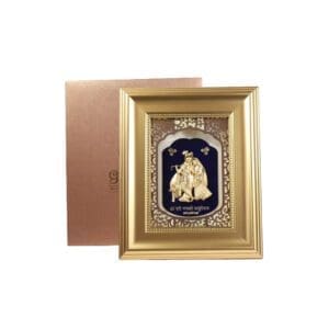 Radha Krishna Gold Frame