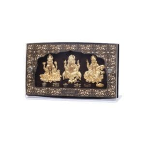 Ganesh Laxmi Saraswati Gold Frame