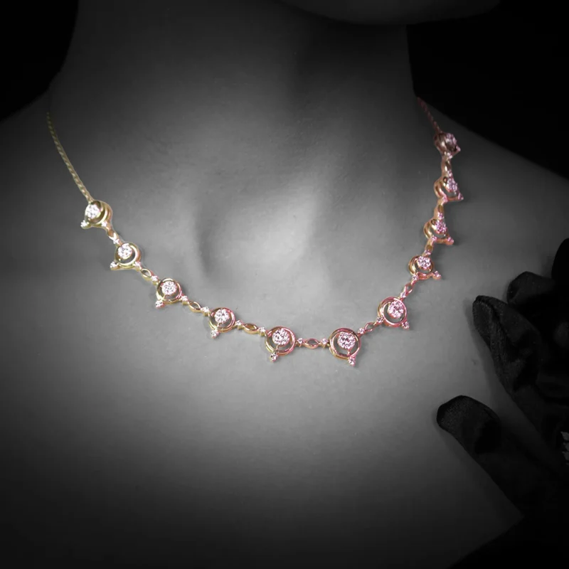 Celestial Cascade Diamond Necklace