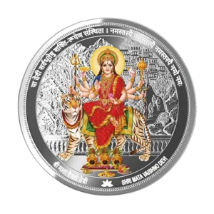 (999.9+) Purest 50 gm Vaishno Devi Silver Coin